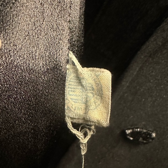 Vintage Black Wool Coat w/Fur Collar - Picture 11 of 15